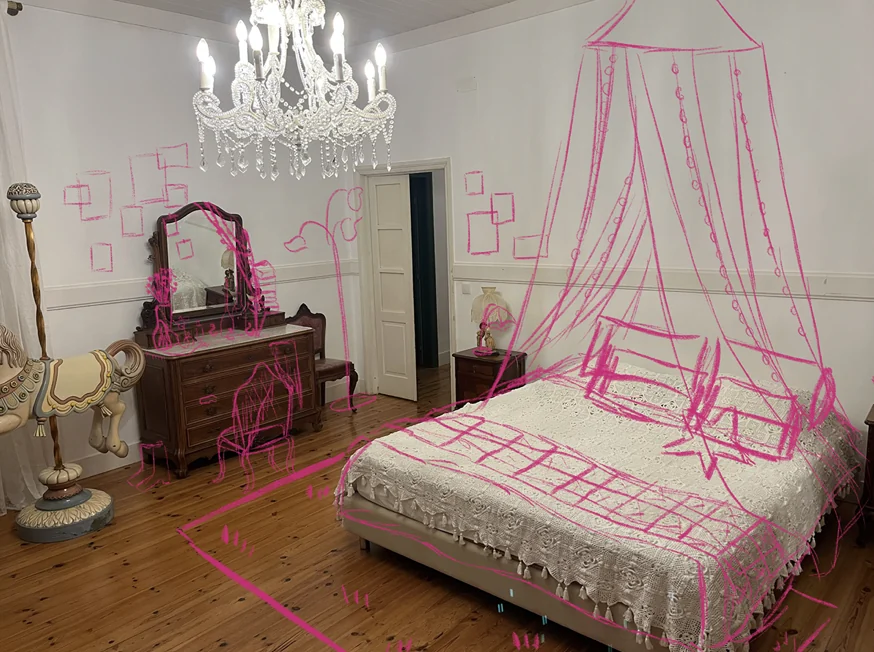 Desenho da proposta do quarto